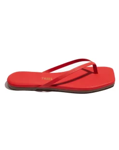 TKEES Square Toe Lily Sandals - Red