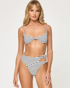 Tulip Bikini Top - Sail Along Stripe